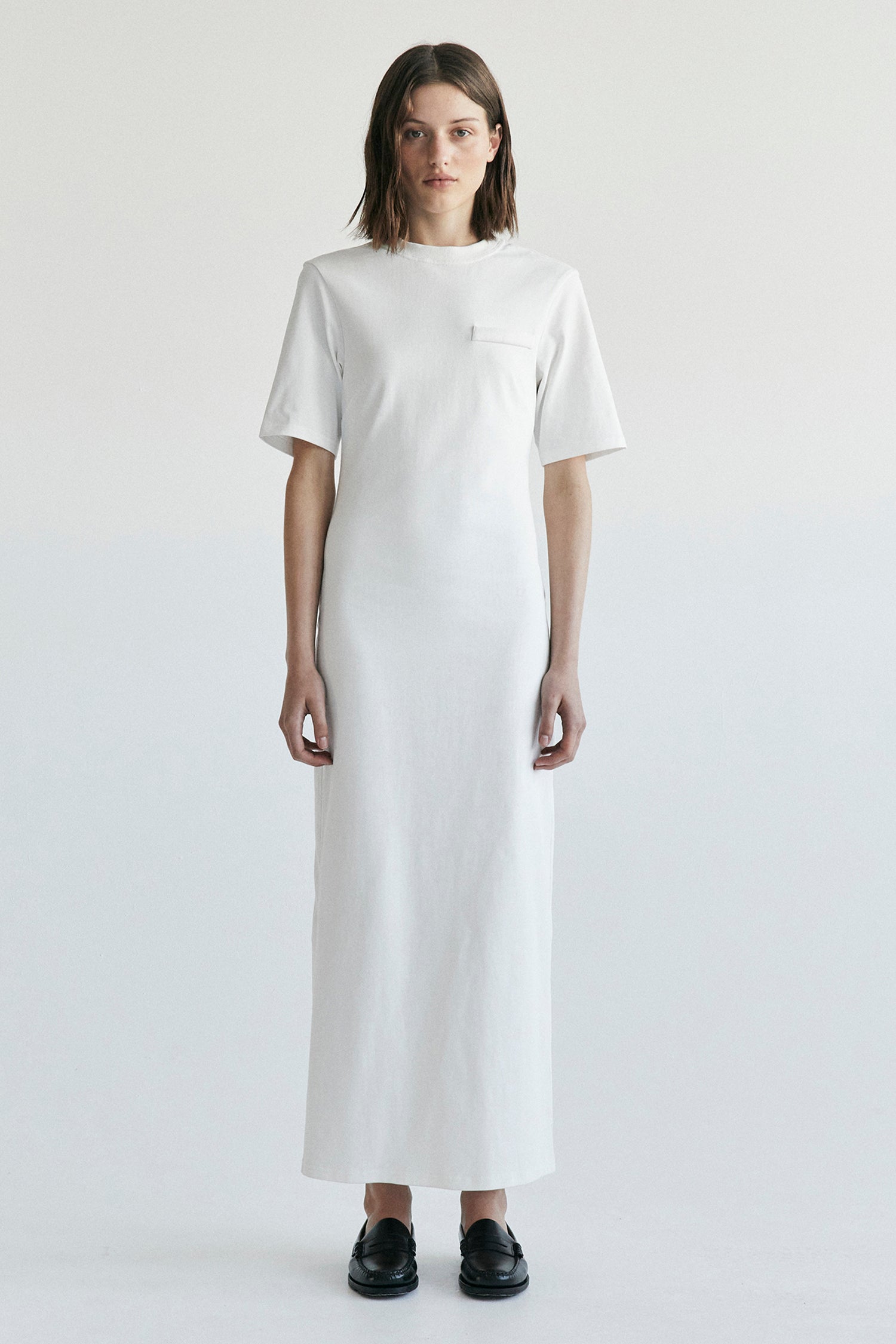 Strada Maxi T-shirt Dress Ivory PALMA MARTÎN