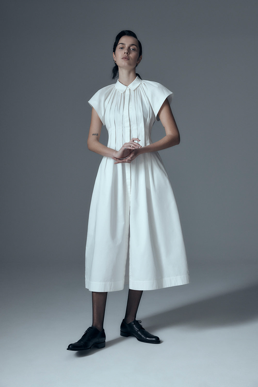 Unchartered long maxi shirt dress in Cotton by Australian Designer PALMA MARTÎN.  
